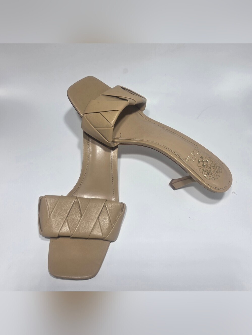 Vince Camuto Endonta Nude Braided Leather Slide Sandals Women’s Size 8.5 M - Picture 3 of 8